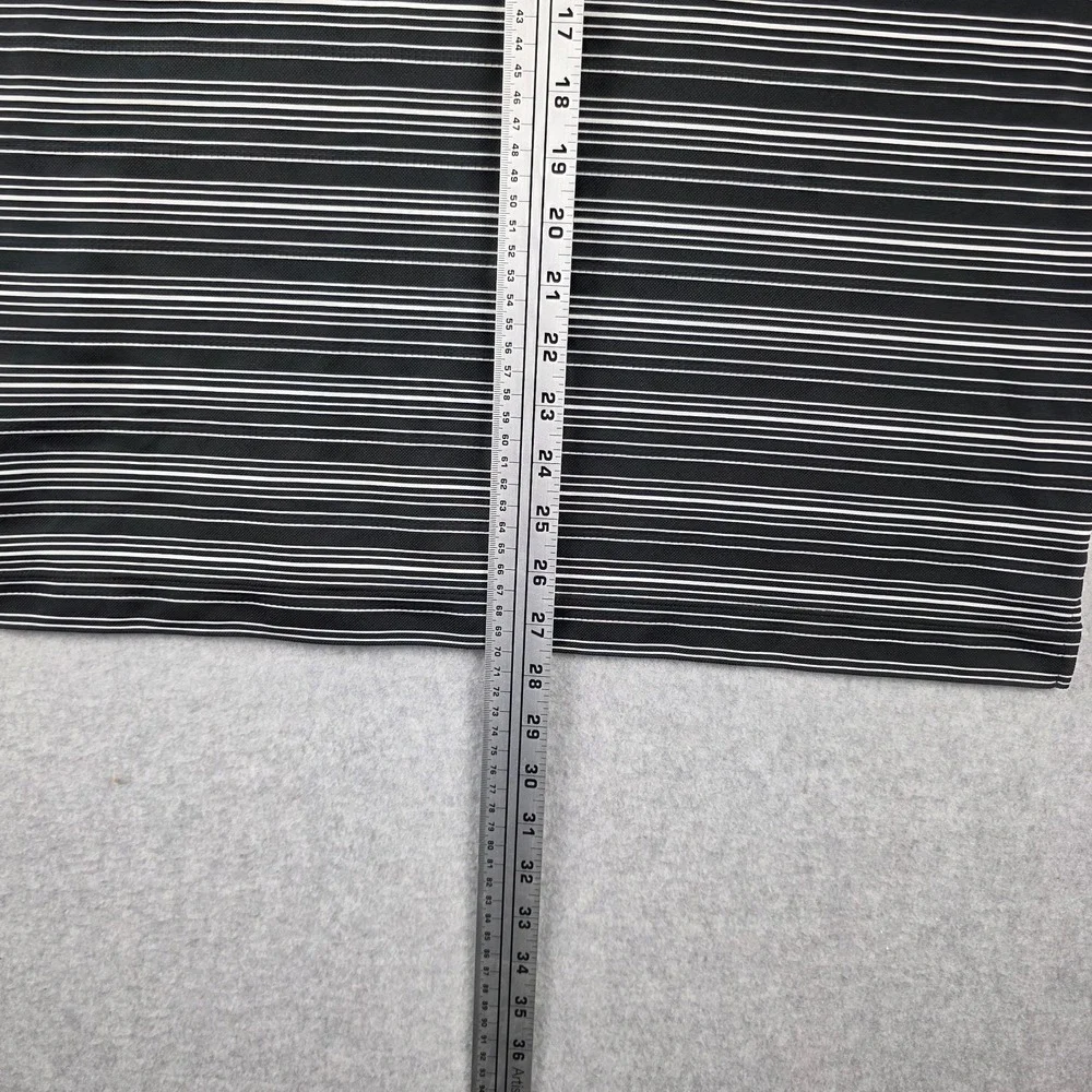 Nike‎ Men's Golf Tour Polo Dri-Fit Performance Black & White Striped Size Medium